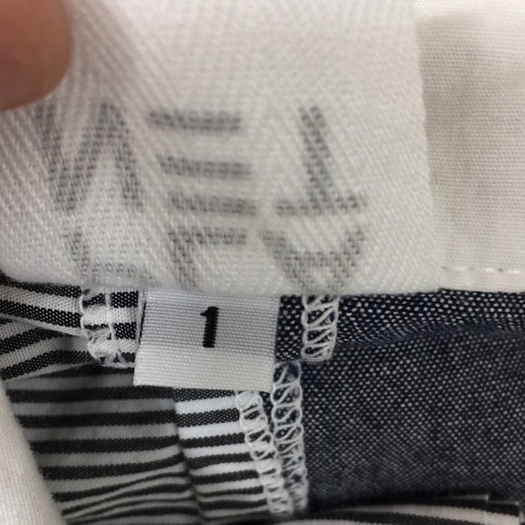 Planet Blue White Stripe Button‎ Front Shirt Womens 1 4-8 Long Sleeve Colorblock - Picture 8 of 16